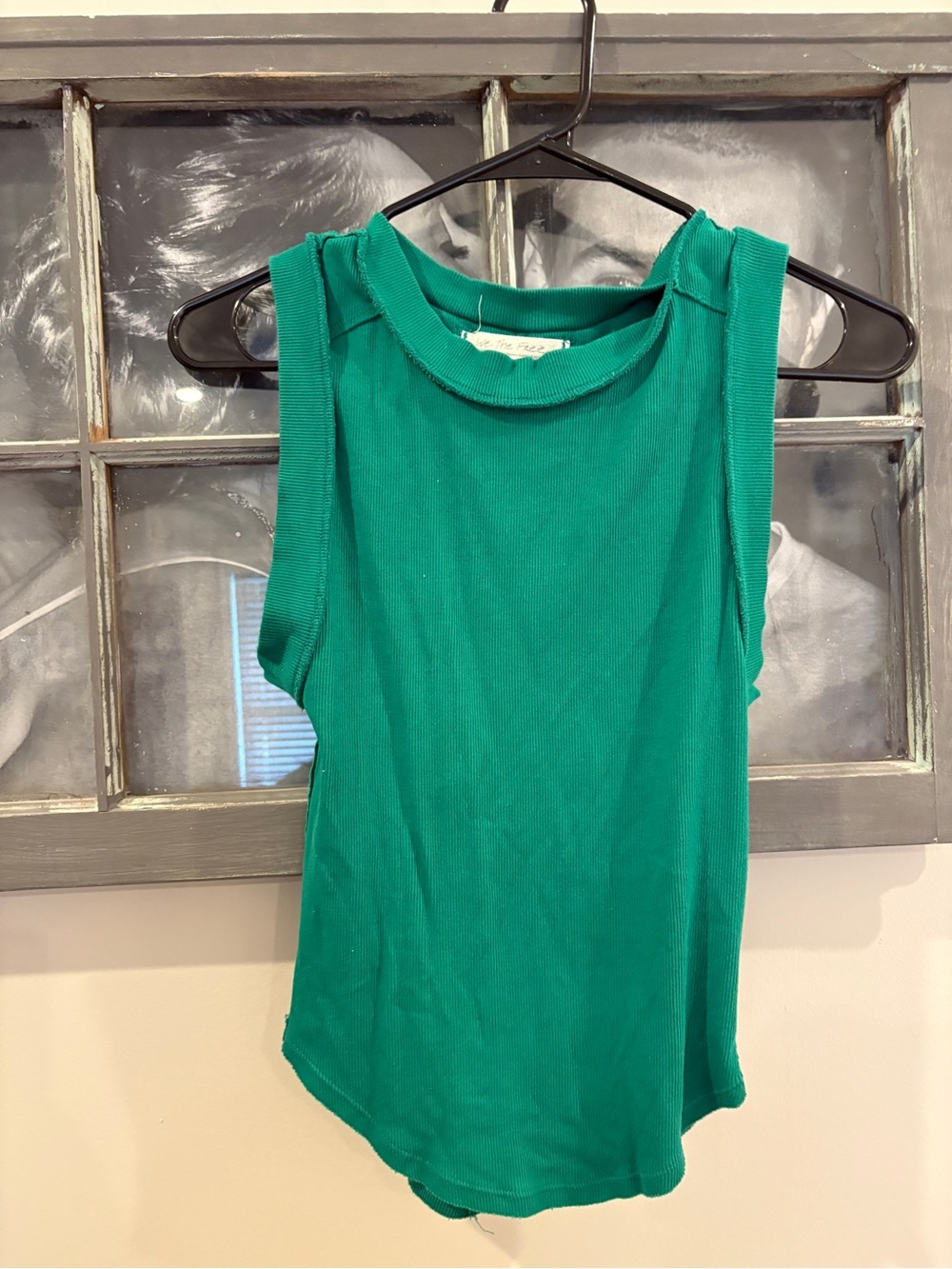 We The Free Ribbed Tank Top — Emerald Green